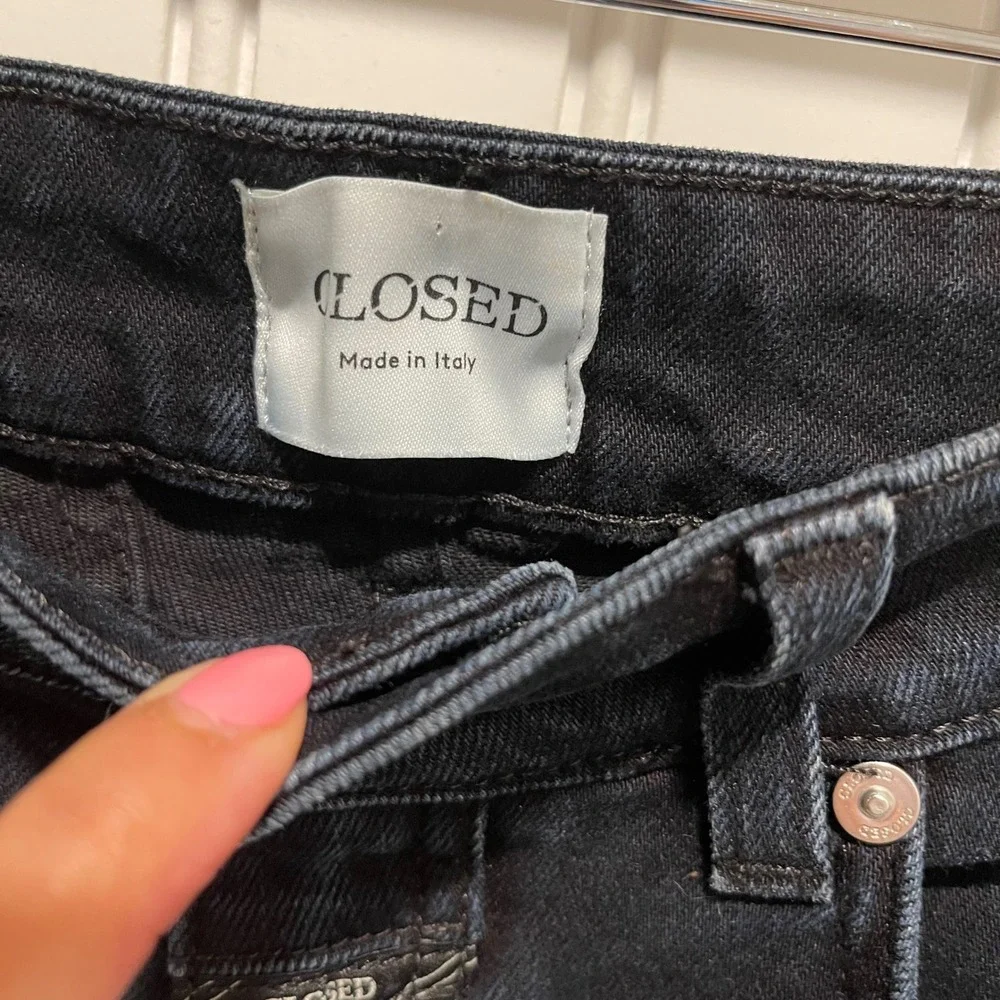 Closed Straight Leg Jeans Women 25 Dark Indigo Minimalist Made in Italy C24243